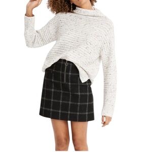 Madewell Speckled Cream Turtleneck Sweater